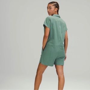 Lululemon Stretch Rib Pocketed Romper Tidewater Teal 🌻